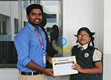 Abinaya from Chellammal Vidyalaya, Trichy won the 1st prize in World Diabetes Day Drawing Competition